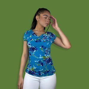 Gorgeous Floral Ruched Blouse